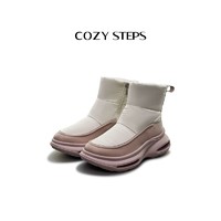 COZY STEPS 可至真皮雪地靴2023年冬季新款厚底防滑保暖太空鞋8108