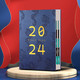 FARAMON 法拉蒙 2024年日程本5笔记本子日记本365天考研年历本创意计划本效率管理手册记事本 蓝色