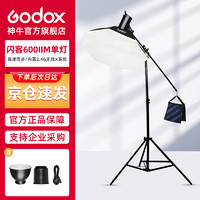 Godox 神牛 闪客二代单灯套装Quicker600WIIM高速闪光灯 600W摄影灯 8000快门连拍10张动态摄影棚