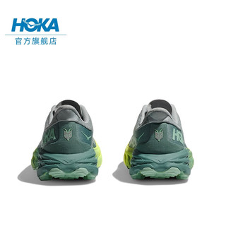 HOKA ONE ONE男女鞋飞速羚羊5越野跑步鞋Speedgoat5网面减震透气 水星灰/灰绿-女 46.5/300mm