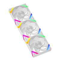 GOLDEN FIELD 金河田 艾尔登KP-L12X3 ARGB 120mm 机箱风扇 白色 反叶 3个装