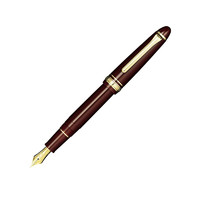 SAILOR 写乐 1521 标准鱼雷21K金尖练字书写钢笔  书写 馈赠 红杆金夹 M +吸墨器