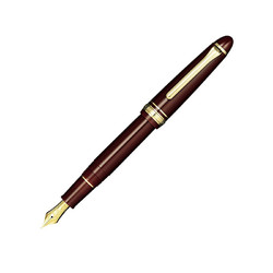SAILOR 写乐 1521 标准鱼雷21K金尖练字书写钢笔  书写 馈赠 红杆金夹 M +吸墨器