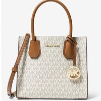 MICHAEL KORS 迈克·科尔斯 Mercer 中号徽标和皮革手风琴斜挎包 MK风琴包