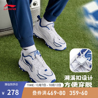 LI-NING 李宁 童鞋休闲鞋男女大童2023运动生活系列运动鞋鞋子YKCT168 标准白/矿蓝色-5 37