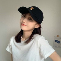 MLB男帽女帽 春夏帽子金色LOGO鸭舌帽遮阳帽NY棒球帽 纽约洋基队/黄金色/店长 F