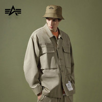 ALPHA INDUSTRIES 男士军风双口袋翻领衬衫 8008LXI