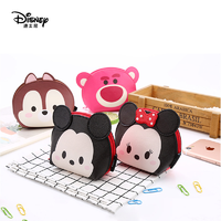 Disney 迪士尼 正版女士PU草莓熊零钱包手拿卡包收纳儿童钥匙小挂件小包包