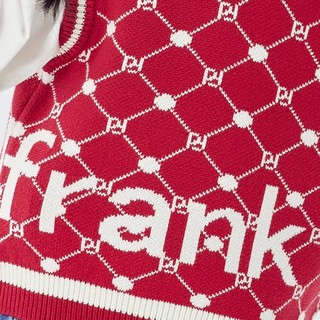 大嘴猴（PAUL FRANK）童装儿童毛衣背心冬男女童针织上衣中大童马甲 红色 130 