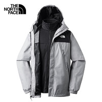 北面（The North Face）三合一冲锋衣男抓绒内胆防风防水保暖外套 GVV M/170