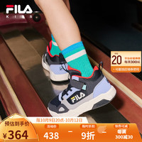 FILA 斐乐 童鞋儿童休闲鞋小童儿童经典板鞋 传奇蓝\\银灰色-NS 32码/内长20.0cm