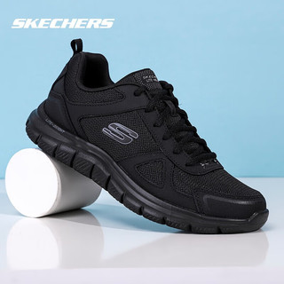 SKECHERS 斯凯奇 男鞋夏季休闲运动鞋轻便缓震跑步鞋 全黑/BBK/晒图返5 41.