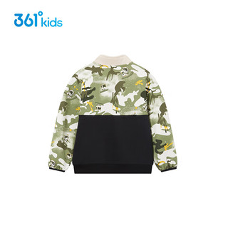 361°儿童童装男童小童加厚套头保暖卫衣 绿110