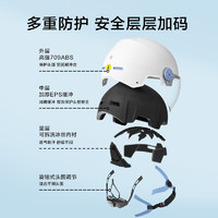 PLUS会员：京东京造 电动车头盔 3C认证 新国标A类 315晚会款 电瓶车均码蓝白