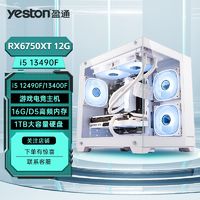 盈通i5/12490F/13400F/13490F/RX6750XT电竞游戏diy台式电脑主机