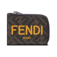 FENDI 芬迪 男士涂层面料配皮卡包卡夹零钱包 7M0341 AJJ8