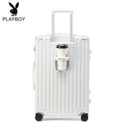 PLAYBOY 花花公子 旅行箱行李箱男铝框静音万向轮20/24/26寸登机小箱子