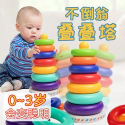 婴儿叠叠乐6-12个月以上宝宝彩虹塔套圈幼儿童0一1岁早教益智玩具