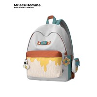 Mr.ace Homme 蜜蜂系列双肩包女学生书包大容量电脑背包男2132B小蜜蜂+零钱包