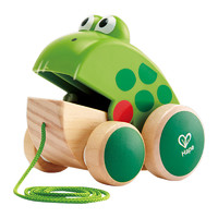 Hape 会张嘴的拖拉青蛙宝宝手拉绳学步玩具儿童益智学步车
