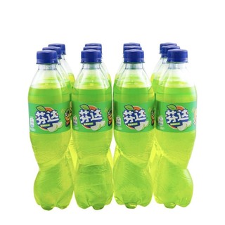 Fanta 芬达 可口可乐（Coca-Cola）芬达 Fanta 苹果味汽水 碳酸饮料500/600ml*12瓶 整箱装