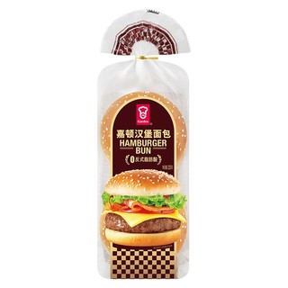 Garden 嘉顿 汉堡面包新鲜芝麻仔面包胚营养早餐食品225g*2袋