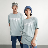 Wrangler 威格 无性别男女情侣款复古版型圆领纯棉短袖T恤