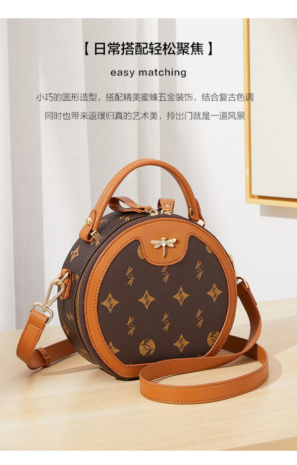 reddragonfly红蜻蜓包包女包高档潮流斜挎单肩包时尚手提小圆包送女友