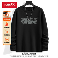 Baleno 班尼路 美式复古长袖T恤男双面加绒内搭上衣 多色
