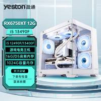 yeston 盈通 DIY台式电脑（i5-12490F、16GB、512GB、RX6750XT 12G）