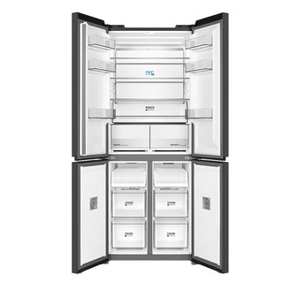 Midea 美的 冰箱435升十字四门智能净化除菌纯平全嵌保鲜用电冰箱BCD-435WUSGPZM凝光白