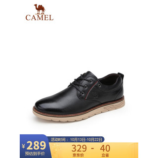 CAMEL 骆驼 男士商务休闲鞋 A012266110 黑色 42