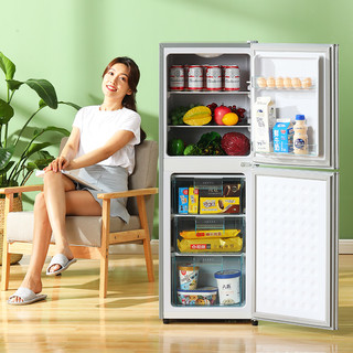 志高一级能效双开门冰箱家用小型的节能省电租房宿舍用中型电冰箱