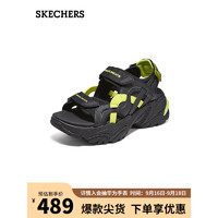 SKECHERS 斯凯奇 女士厚底凉鞋柔软凉拖鞋外穿119862 黑色/柠檬色/BKLM 35