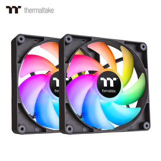 Tt(Thermaltake)CT120ARGB黑色机箱风扇双颗包（12cmARGB风扇*2/1680万色/减震设计/主板同步）