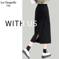 La Chapelle City 黑色休闲包臀裙子 纯色 M