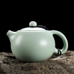 领匠汝窑茶具茶壶带壶绳250ml