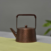 手工纯铜壶烧水壶煮茶器小紫铜茶壶电陶炉茶壶功夫茶具 做旧玉镯壶