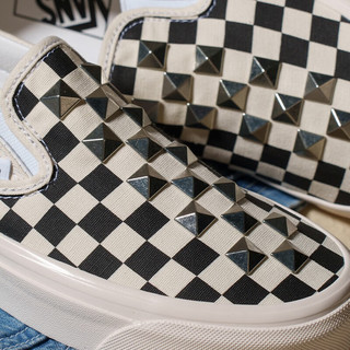 VANS范斯 Classic Slip-On 98 DX舒适一脚蹬经典棋盘格帆布鞋 黑白棋盘格 36