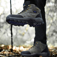南极人登山鞋男春秋防水防滑高帮靴专业耐磨徒步鞋越野鞋户外鞋女