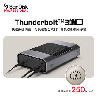 SanDisk professional 闪迪大师 极客 致捷 8TB 企业级桌面移动硬盘 雷电3兼容USB Type-C