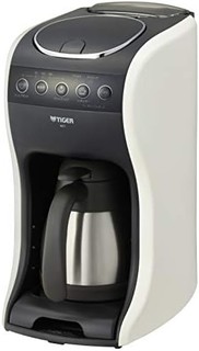 TIGER 虎牌 1 至 4 杯老虎咖啡机深蒸滴灌真空不锈钢服务器奶油白色 ACT-E040WM