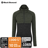 Black Diamond黑钻bd户外美利奴羊毛上衣男款方案套头羊毛衫760022 Black/Cypress M