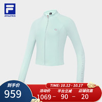 斐乐（FILA）女子针织长袖外套上衣 梦绿色-TQ 185/100A/XXXL