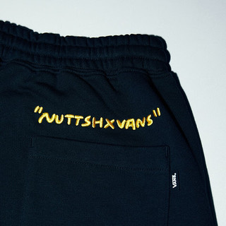 VANS范斯 亚洲艺术家联名女子针织长裤酷感黑美式街头 黑色 M