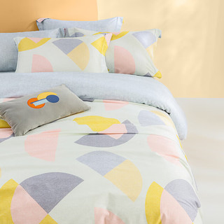 MENDALE 梦洁家纺 床上四件套纯棉被套床单套件床上用品全棉被罩1.5米床小自在