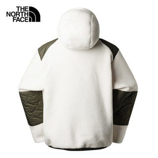 北面（The North Face）户外运动休闲保暖舒适聚热锁温轻便百搭男抓绒衣|84FI 67U/白色 L