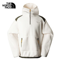 北面（The North Face）户外运动休闲保暖舒适聚热锁温轻便百搭男抓绒衣|84FI 67U/白色 L