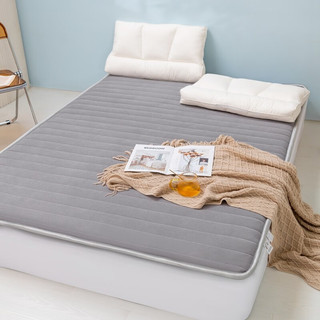 南极人乳胶抗压棉床垫1.8x2米薄款软垫单人宿舍床褥子防滑折叠铺垫 灰色 90x200cm