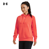 安德玛（UNDERARMOUR）秋冬Rival女子抓绒连帽训练运动卫衣1379500 红色690 XS